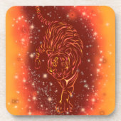 Tiger-Untersetzer in der Galaxy Starry Night Getränkeuntersetzer (Vorderseite)