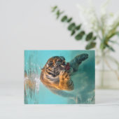 Tiger Unterwasser Postkarte (Stehend Vorderseite)