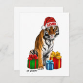 Tiger - Urlaubskarte Feiertagskarte (Vorne/Hinten)