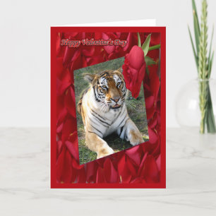Tiger Valentine Card Feiertagskarte