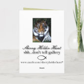 Tiger-Valentinsgruß Feiertagskarte (Rückseite)