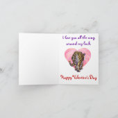 Tiger-Valentinstag Feiertagskarte (Innenseite)