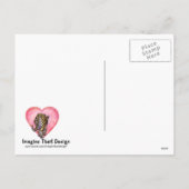 Tiger-Valentinstag Feiertagspostkarte (Rückseite)