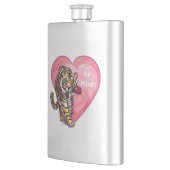 Tiger-Valentinstag Flachmann (Links)