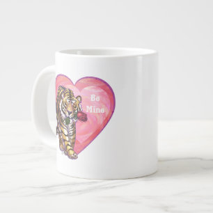 Tiger-Valentinstag Jumbo-Tasse