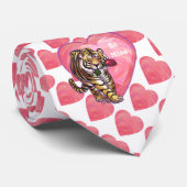 Tiger-Valentinstag Krawatte (Gerollt)