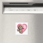 Tiger-Valentinstag Magnet (In Situ (Geschirrspüler))