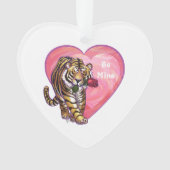 Tiger-Valentinstag Ornament (Vorderseite)