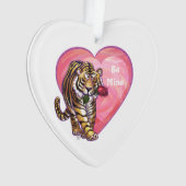Tiger-Valentinstag Ornament (Vorderseite)