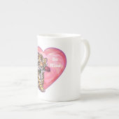 Tiger-Valentinstag Porzellantasse (Vorderseite Rechts)