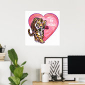 Tiger-Valentinstag Poster (Heimbüro)