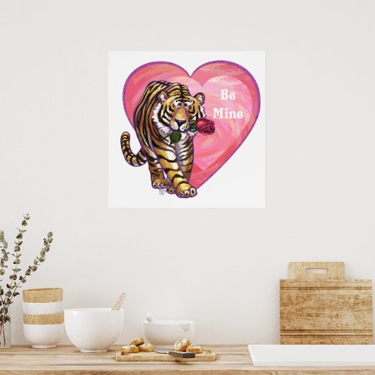 Tiger-Valentinstag Poster (Küche)