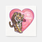 Tiger-Valentinstag Serviette (Vorderseite)