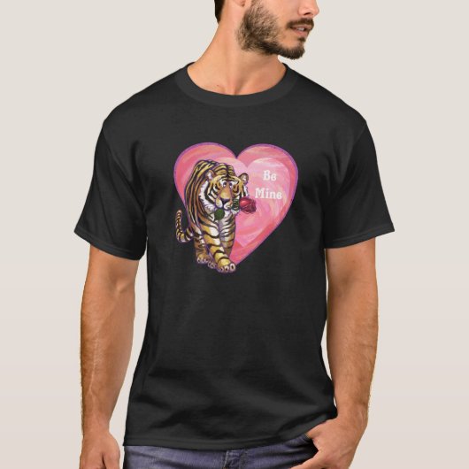 Tiger-Valentinstag T-Shirt (Vorderseite)