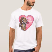 Tiger Valentinstag T - Shirt (Vorderseite)