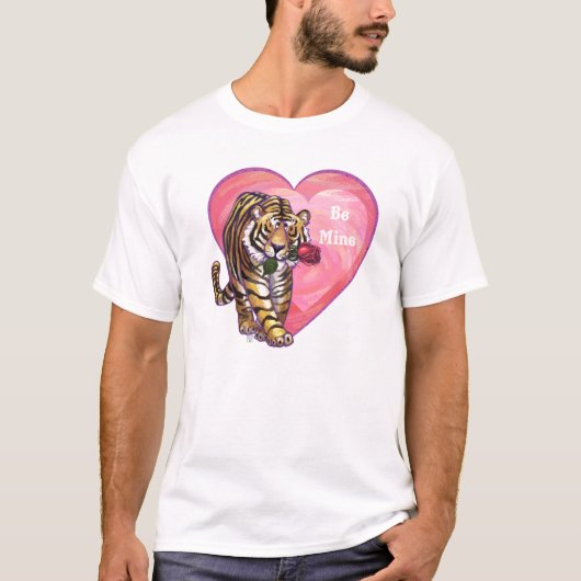 Tiger Valentinstag T - Shirt (Vorderseite)