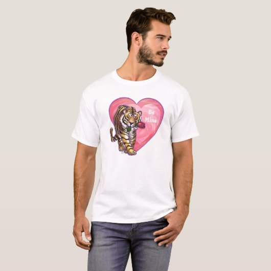 Tiger Valentinstag T - Shirt (Vorne ganz)
