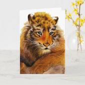 Tiger Vatertagskarte Karte (Gelbe Blume)