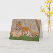 Tiger Vatertagskarte Karte (Gelbe Blume)