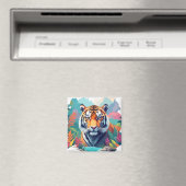 Tiger Vector Art Tierwelt Magnet (In Situ (Geschirrspüler))