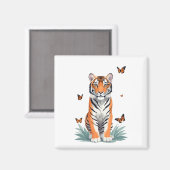 Tiger Vector Malerei Adorable Fun Animal Playing Magnet (Vorderseite/Rückseite)