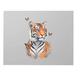 Tiger Vector Malerei Adorable Fun Animal Playing Notizblock