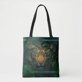 Tiger versteckt sich im Laub Tasche
