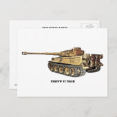 Tiger-VI-Tank Postkarte (Vorne/Hinten)