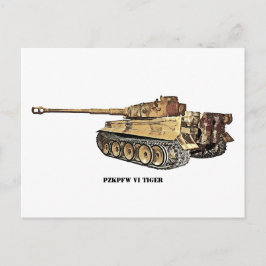 Tiger-VI-Tank Postkarte