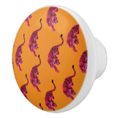 Tiger - Vibrant Pink Keramikknauf (Rechts)