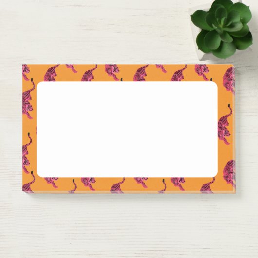 Tiger - Vibrant Pink Post-it Klebezettel (Büro)