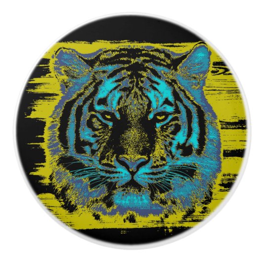 Tiger Vintag Keramikknauf (Vorderseite)