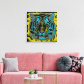 Tiger Vintag Leinwanddruck (Insitu (Wohnzimmer))