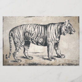 Tiger Vintag Wildlife Grunge Decorative Briefpapier