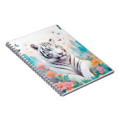 Tiger Vintager Tierwald Dschungel Stadt Notizblock (Rechte Seite)