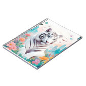 Tiger Vintager Tierwald Dschungel Stadt Notizblock (Linke Seite)