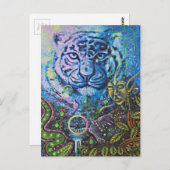 Tiger Vision Postkarte (Vorne/Hinten)