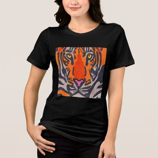 Tiger (vivid) - Damentriblend-Shirt Tri-Blend Shirt (Vorderseite)