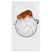 Tiger-Volleyball-Geschenktasche, Schule trägt Kleine Geschenktüte (Rückseite)