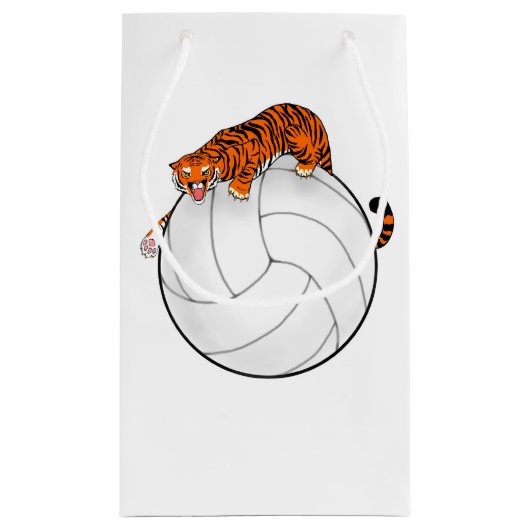 Tiger-Volleyball-Geschenktasche, Schule trägt Kleine Geschenktüte (Rückseite)