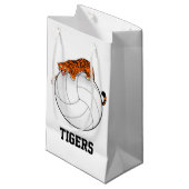 Tiger-Volleyball-Geschenktasche, Schule trägt Kleine Geschenktüte (Vorderseite Schrägansicht)