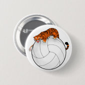 Tiger-Volleyball-Knopf-Button Button (Vorne & Hinten)