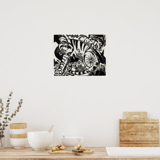 Tiger von Franz Marc 1912 Poster (Küche)