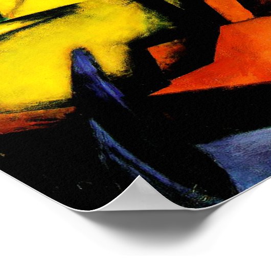 Tiger von Franz Marc Poster (Ecke)