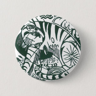 Tiger von Franz Marc, Vintage Ausdruckskunst Button