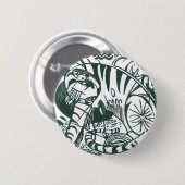 Tiger von Franz Marc, Vintage Ausdruckskunst Button (Vorne & Hinten)
