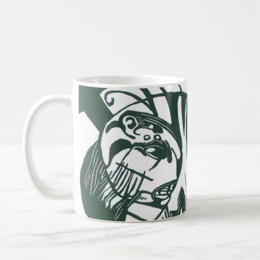 Tiger von Franz Marc, Vintage Ausdruckskunst Kaffeetasse (Links)