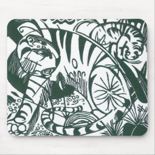 Tiger von Franz Marc, Vintage Ausdruckskunst Mousepad