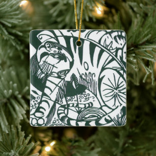 Tiger von Franz Marc, Vintage-Expressionismus-Kuns Keramikornament
