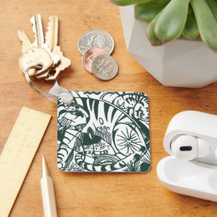 Tiger von Franz Marc, Vintage-Expressionismus-Kuns Schlüsselanhänger